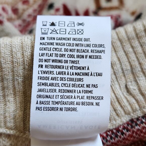 American Eagle Ahh-Mazingly Soft Sweater Knit Reindeer Snowflake Leggings Size M - Picture 9 of 10